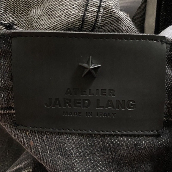 Jared Lang Atelier - Men’s Distressed Skinny Denim Jeans w/ Stretch - Black - 36 - Picture 5 of 5